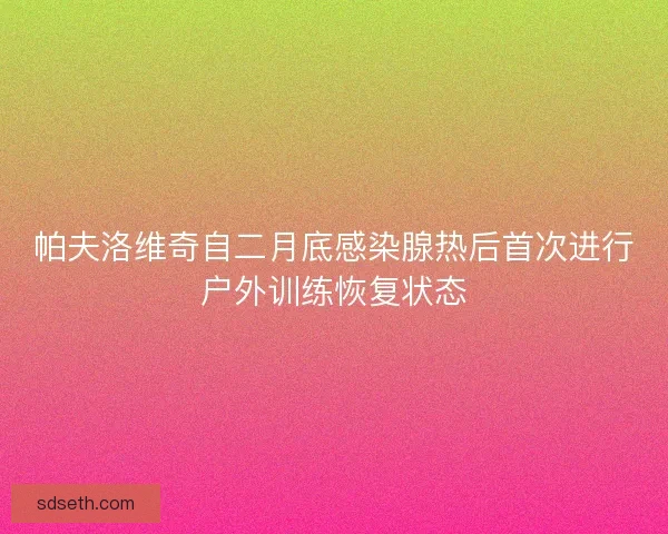 帕夫洛维奇自二月底感染腺热后首次进行户外训练恢复状态